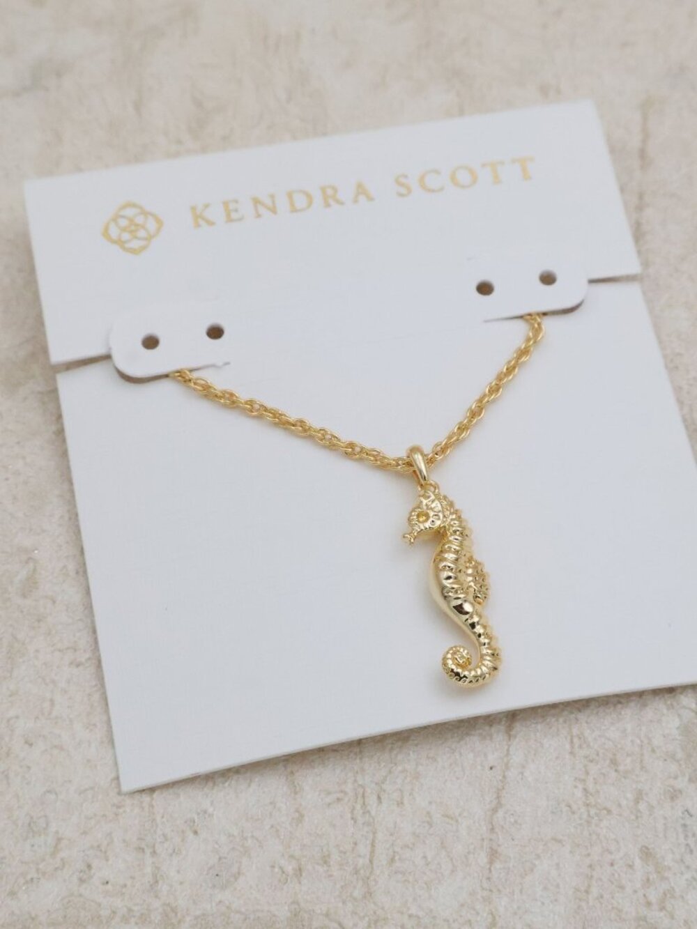 Kendra Scott Seahorse Gold Short Pendant Necklace